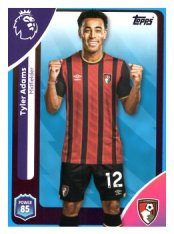 fotbalová kartička 2025-26 Topps  Premier League 43 Tyler Adams (AFC Bournemouth)-PARALLEL Blue