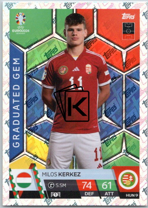 Topps UEFA Euro 2024 Sticker GOLD HUN PTW MILOS KERKEZ | Acheter sur