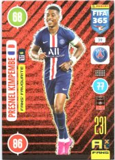 fotbalová karta Panini Adrenalyn XL FIFA 365 2021 Fans´ Favourite 39 Presnel Kimpembe PSG