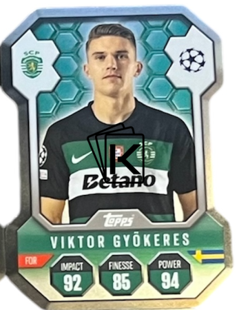fotbalová kartička 2024-25 Topps Match Attax UEFA Club Competitions Topps Chrome Pro Elite SH8 Victor Gyökeres (Sporting Clube de Portugal)