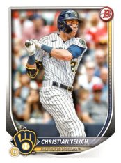 Baseballová karta 2025 Bowman 67 Christian Yelich, Milwaukee Brewers
