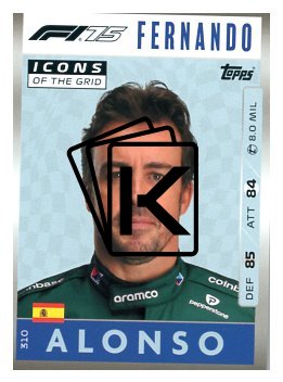 2025 Topps Turbo Attax F1  Icons of the Grid   310 Fernando Alonso