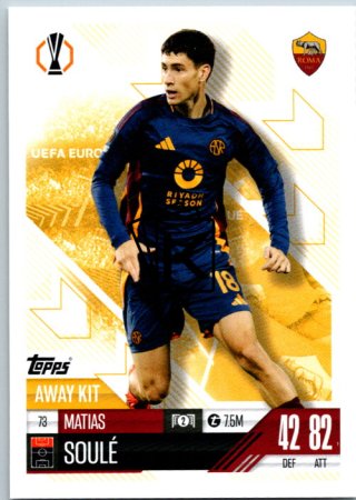 Fotbalová kartička 2024-25 Topps Match Attax EXTRA UEFA Club Competitions Away Kit  73.  Matías Soulé (Atalanta BC)