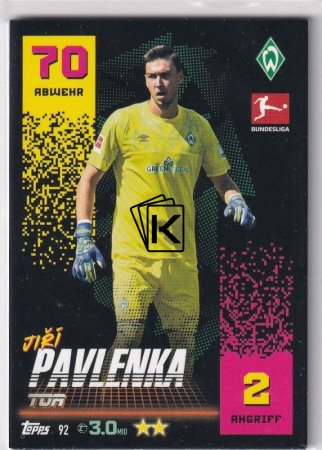 2022-23 Topps Match Attax Bundesliga 92 Jiří Pavlenka Werder Bremen