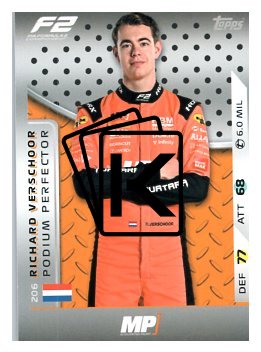 2025 Topps Turbo Attax F1 MP Motorsport F2 Podium Perfections HP 206 Richard Verschoor
