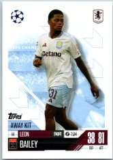 Fotbalová kartička 2024-25 Topps Match Attax EXTRA UEFA Club Competitions Away Kit 58.  Leon Bailey (Aston Villa)
