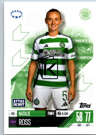 Fotbalová kartička 2024-25 Topps Match Attax EXTRA UEFA Club Competitions UWCL Cards 180.  Natalie Ross (Celtic FC)