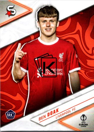 Fotbalová kartička 2023-24 Topps Superstars UEFA Club Competitions 82 Ben Doak (Liverpool FC) – RC