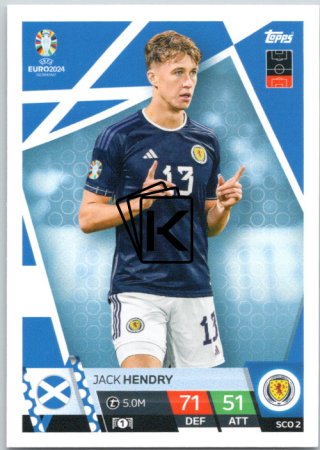 fotbalová karta Topps Match Attax EURO 2024 SCO2 Jack Hendry (Scotland)