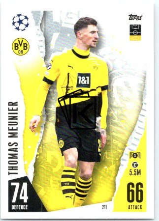 Fotbalová kartička 2023-24 Topps Match Attax UEFA Club Competitions 211 Thomas Meunier Borussia Dortmund
