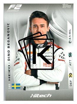 2025 Topps Turbo Attax F1 Hitech TGR F2 Teams HP 183 Dino Beganovic