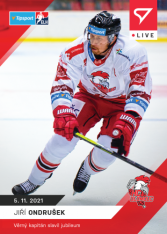 Hokejová kartička SportZoo 2021-22 Live L-036 Jiří Ondrušek HC Olomouc