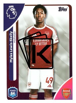 fotbalová kartička 2025-26 Topps  Premier League 9 Myles Lewis-Skelly (Arsenal)