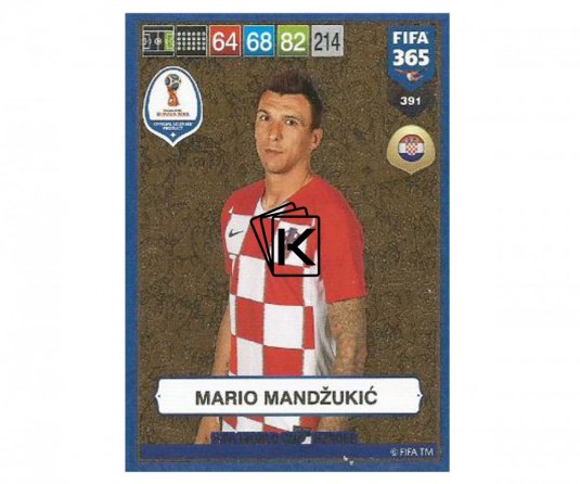 Fotbalová kartička Panini FIFA 365 – 2019 Heroes 391 Mario Mandzukic (Croatia)