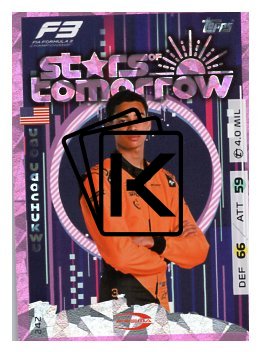 2025 Topps Turbo Attax F1 Prema Racing Stars of Tomorrow HP 242 Ugo Ugochuwu-Paralel Pink