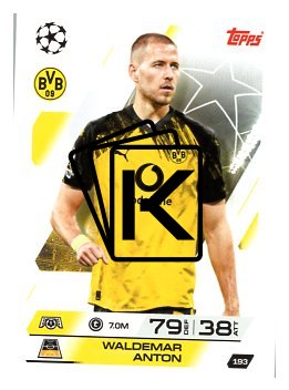 fotbalová kartička 2025-26 Topps Match Attax UCC 193 Waldemar Anton (Borussia Dortmund)