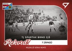 fotbalová kartička 2023 Sportzoo Dekády Rekord! R-003 NEJDELŠÍ SÉRIE REMÍZ