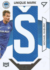 2021-22 SportZoo Fortuna Liga Unique Mark UM-MR Michael Rabušic Letter Š 5/7 FC Slovan Liberec