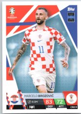 fotbalová karta Topps Match Attax EURO 2024 CRO9 Marcelo Brozović (Croatia)