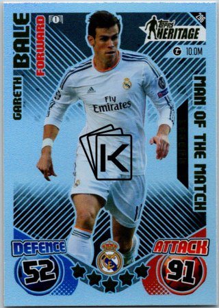 Fotbalová kartička 2024-25 Topps Match Attax EXTRA UEFA Club Competitions Topps Heritage - Man of the Match 296 Gareth Bale (Real Madrid CF)