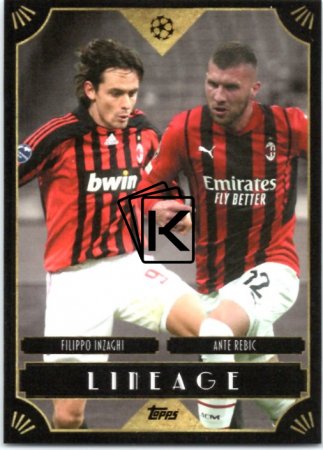 2021 Topps Deco UCL Lineage Filippe Inzaghi Ante Rebic AC Milna