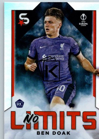 Fotbalová kartička 2023-24 Topps Superstars UEFA Club Competitions No Limits NL-10 Ben Doak (Liverpool FC) – RC