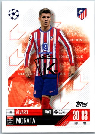 fotbalová kartička 2024-25 Topps Match Attax UEFA Club Competitions 116 Alvaro Morata (Atletico de Madrid)