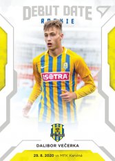 fotbalová kartička SportZoo 2020-21 Fortuna Liga Serie 2 Debut Date Rookie DR17 Dalibor Večerka Slezský FC Opava