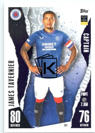 Fotbalová kartička 2023-24 Topps Match Attax UEFA Club Competitions 383 James Tavernier Rangers FC