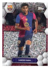 fotbalová kartička 2024-25 Topps FC Barcelona Fan Set 18 Lamine Yamal Laser Parallel