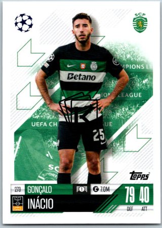 fotbalová kartička 2024-25 Topps Match Attax UEFA Club Competitions 273 Goncalo Ignacio (Sporting Clube de Portugal)