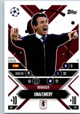 Fotbalová kartička 2024-25 Topps Match Attax EXTRA UEFA Club Competitions Manager Career 111.  Unai Emery (Aston Villa)