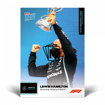 kartička Formule 1 Topps Now 2021 57 Lewis Hamilton Mercedes