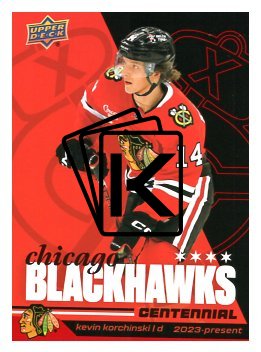 2025-26 Upper Deck Centennial Chicago Blackhawks 41 Kevin Korchinski