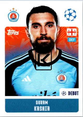 2024-25 Topps Champions League 495 Guram Kashia (SK Slovan Bratislava)