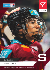 hokejová kartička SportZoo 2021-22 Live L-019 Nino Tomov HC Sparta Praha