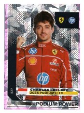 2025 Topps Turbo Attax F1 Scuderia Ferrari Podium Power  327 Charles Leclerc-Paralel Pink
