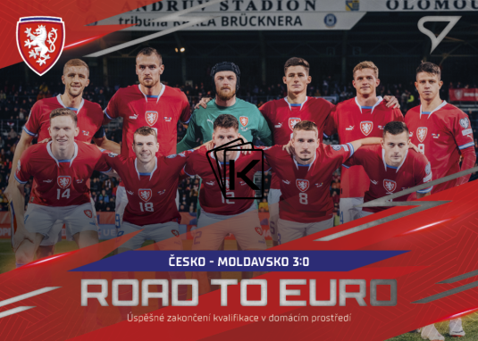 fotbalová kartička 2024 SportZoo Hrdí Lvi Road to EURO RE-16 Česko - Moldavsko 3:0