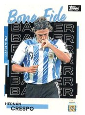 fotbalová kartička 2025-26 Topps Team Set Argentina Bona Fide Baller  25 Hernán Crespo