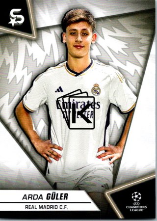 Fotbalová kartička 2023-24 Topps Superstars UEFA Club Competitions 140 Arda Güler (Real Madrid C.F.)