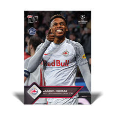 Fotbalová kartička Topps Now 2021-22 UCL 110 Junior Adamu Red Bull Salzburg RC