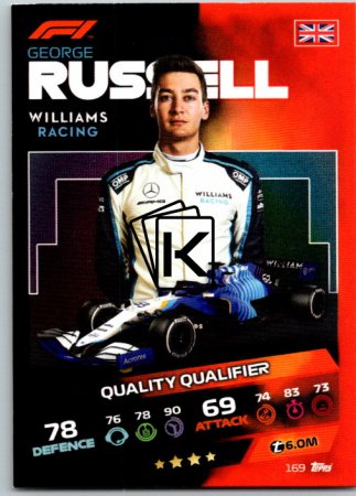2021 Topps Formule 1 Turbo Attax Quality Qualifers 169  George Russell Williams