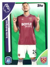 fotbalová kartička 2025-26 Topps  Premier League 280 Guido Rodríguez (West Ham United)-PARALLEL Green