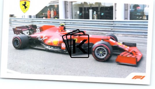 samolepka 2021 Topps Formule 1 Widescreen 128 Carlos Sainz Ferrari
