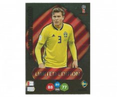 Fotbalová kartička Panini Adrenalynl XL World Cup Russia 2018 Limited Edition Viktor NillsonLindelof