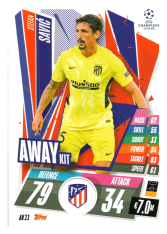 fotbalová kartička 2020-21 Topps Match Attax Champions League Extra Top Away Kit AK11 Stefan Savić Atlético de Madrid
