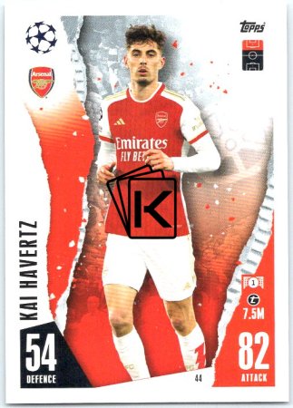 Fotbalová kartička 2023-24 Topps Match Attax UEFA Club Competitions 44	Kai Havertz Arsenal