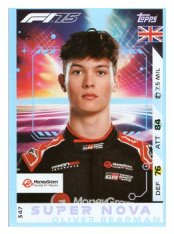 2025 Topps Turbo Attax F1 Moneygram Haas Supernova 347 Oliver Bearman