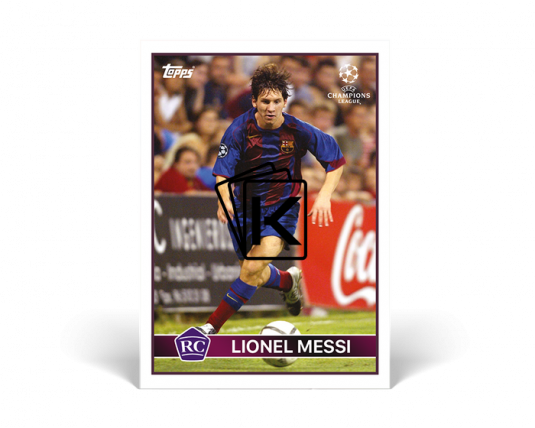 Fotbalová kartička Topps Lost Rookie Lionel Messi FC Barcelona