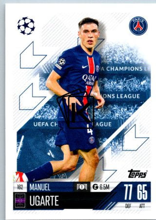 fotbalová kartička 2024-25 Topps Match Attax UEFA Club Competitions  162 Manuel Ugarte (Paris Saint-Germain)